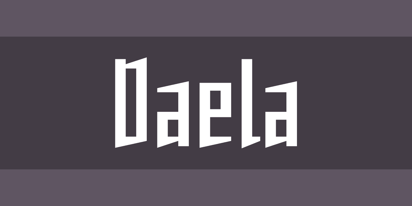 Пример шрифта Daela #1